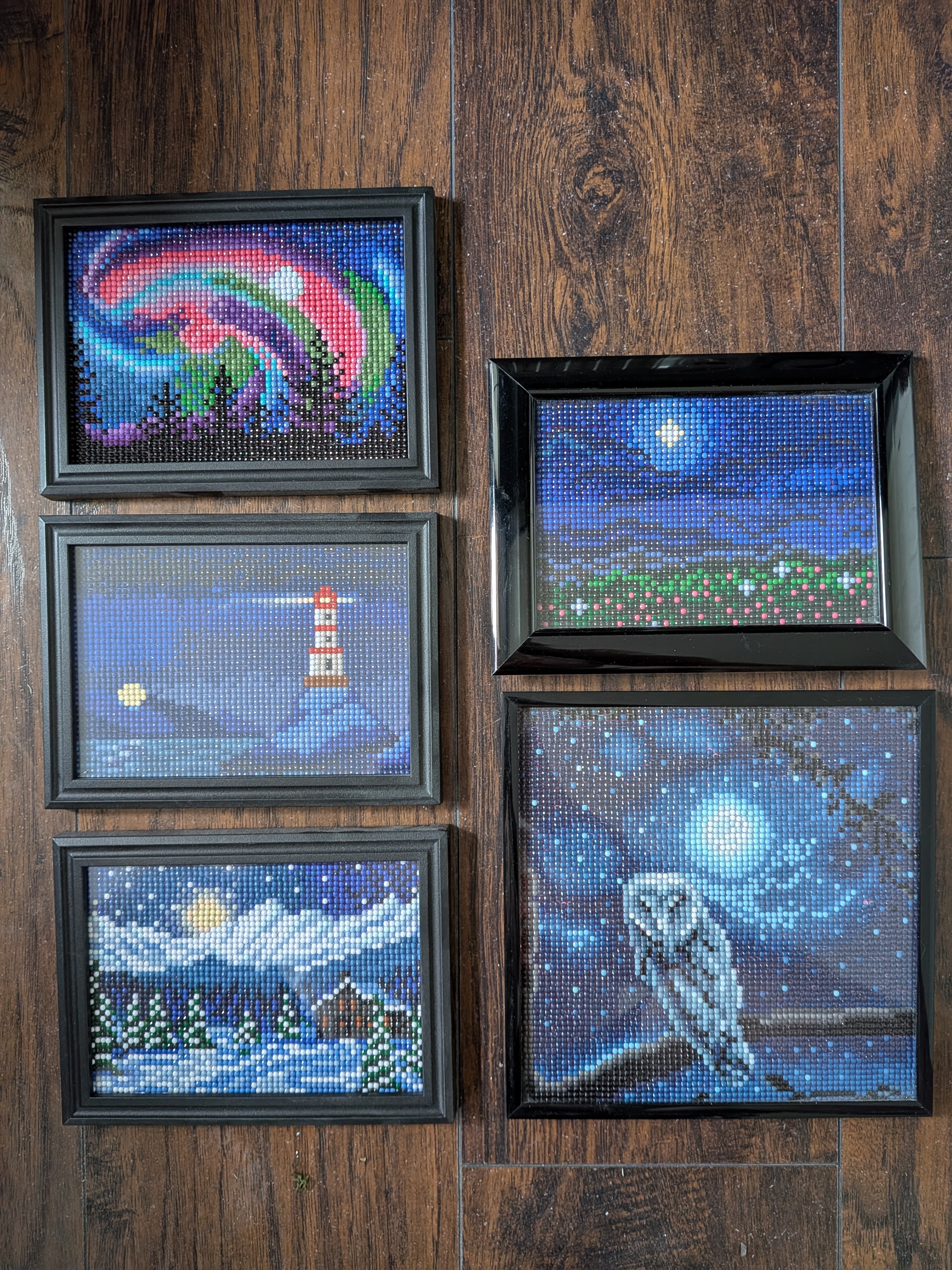 Homemade "diamond painting" artwork