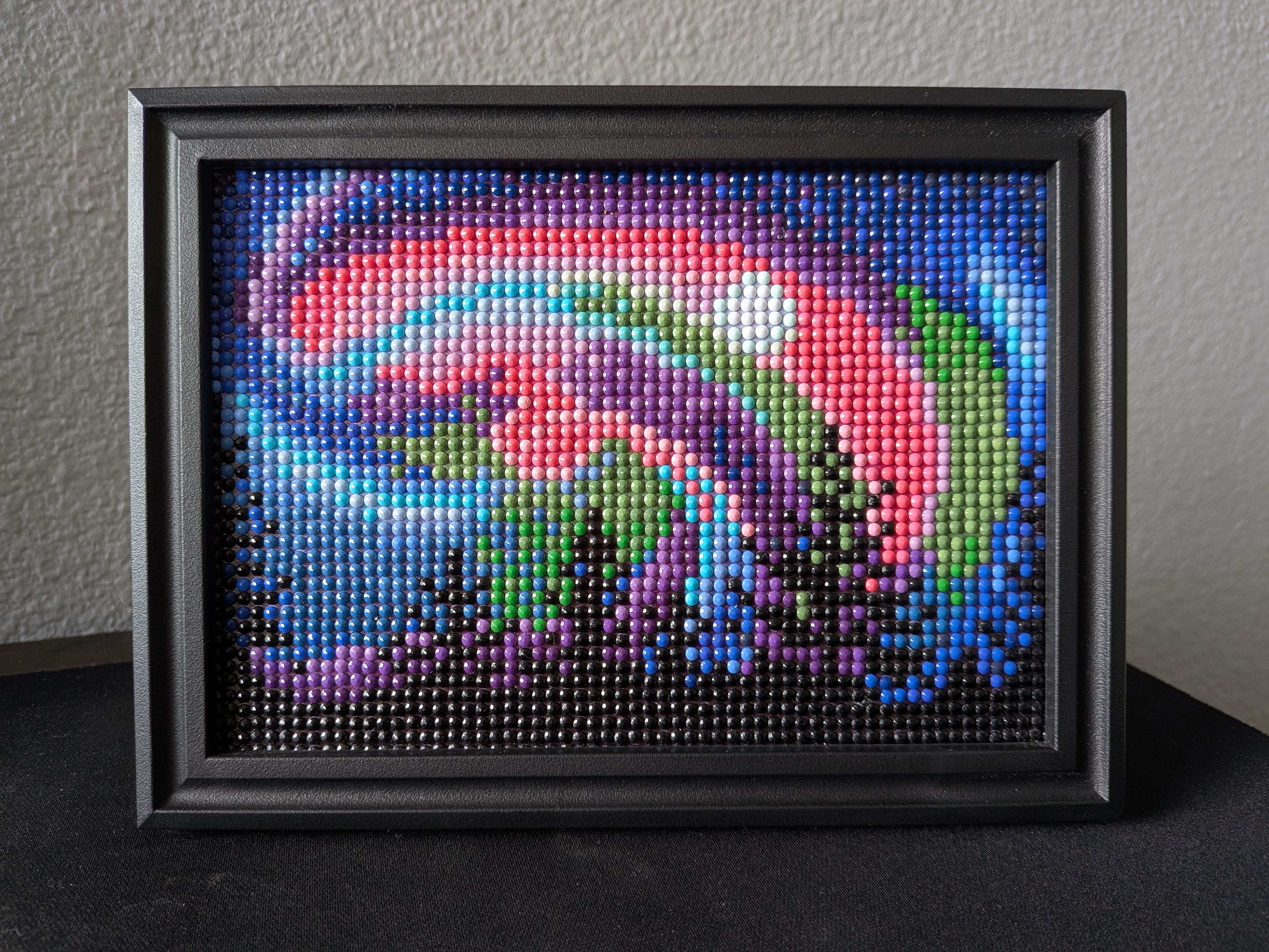 Homemade "diamond painting" artwork