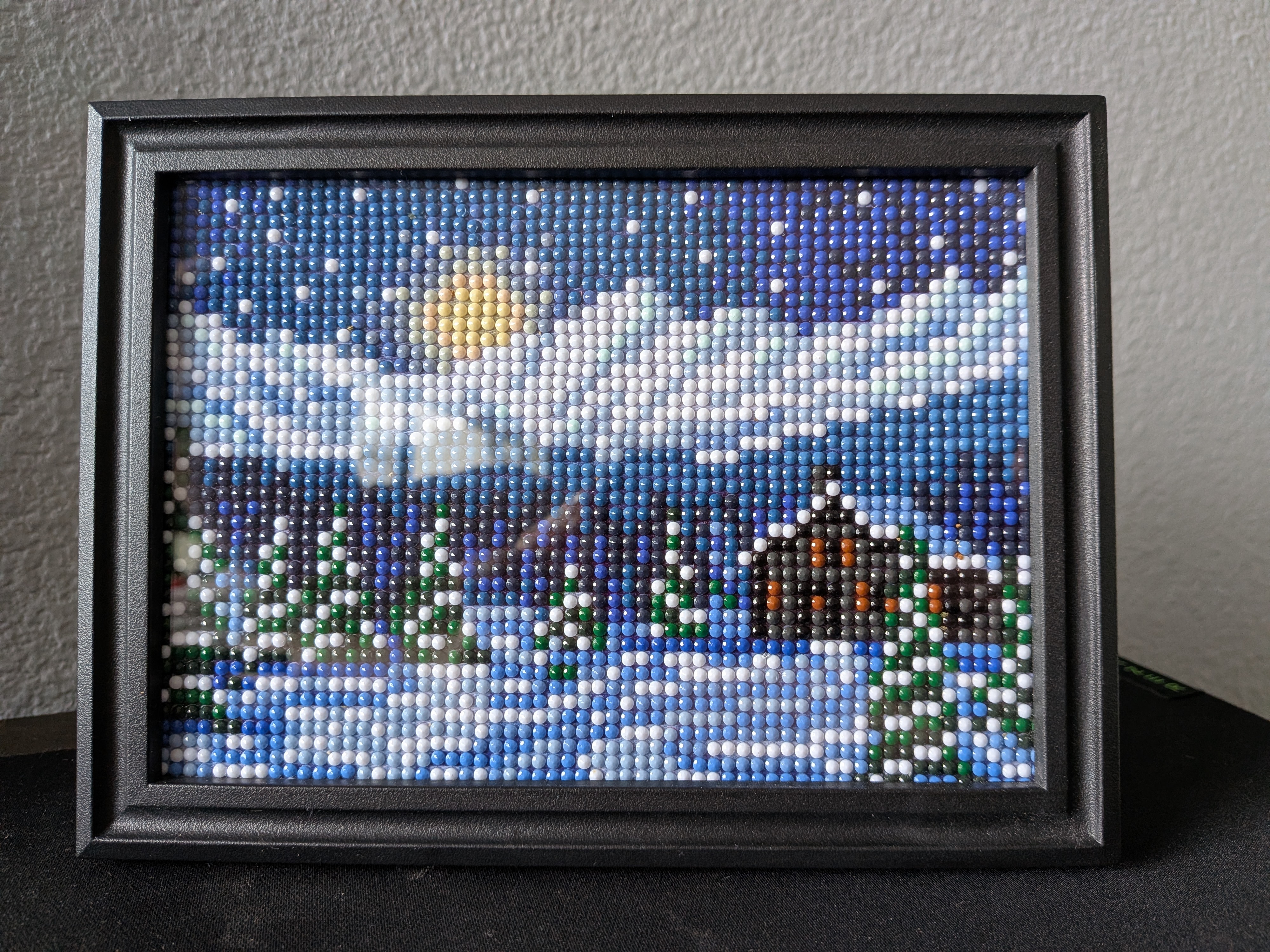 Homemade "diamond painting" artwork