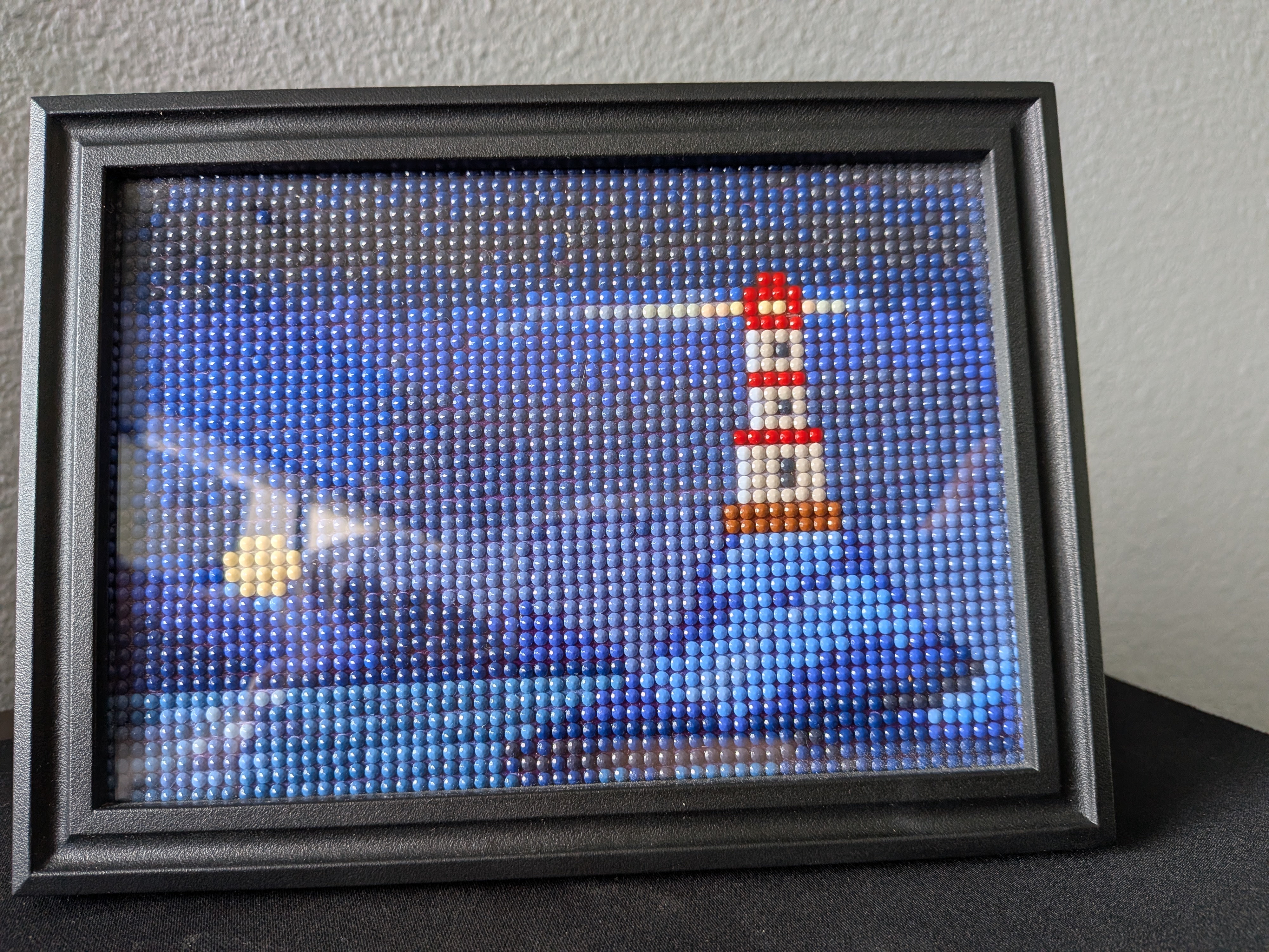 Homemade "diamond painting" artwork