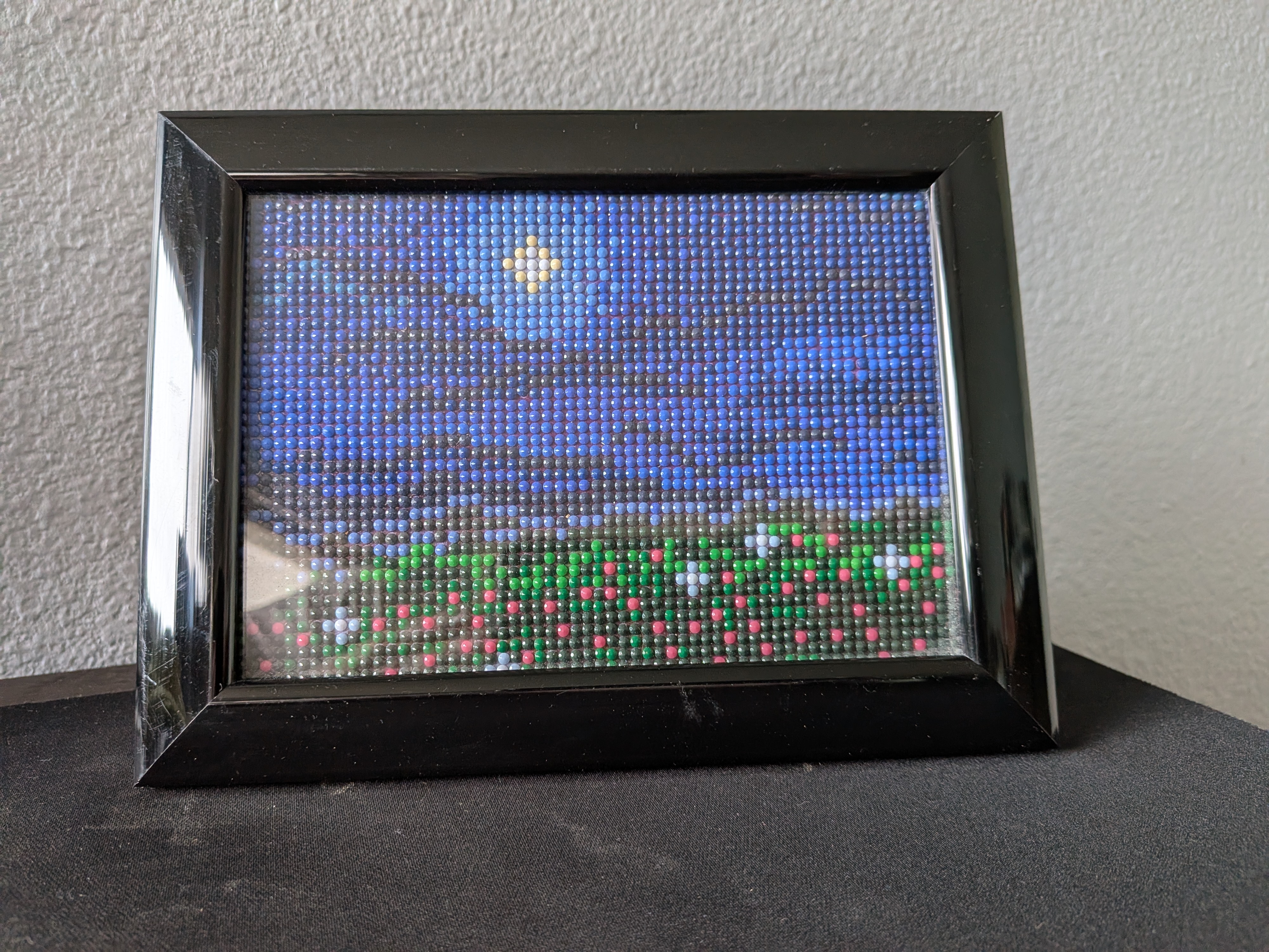 Homemade "diamond painting" artwork