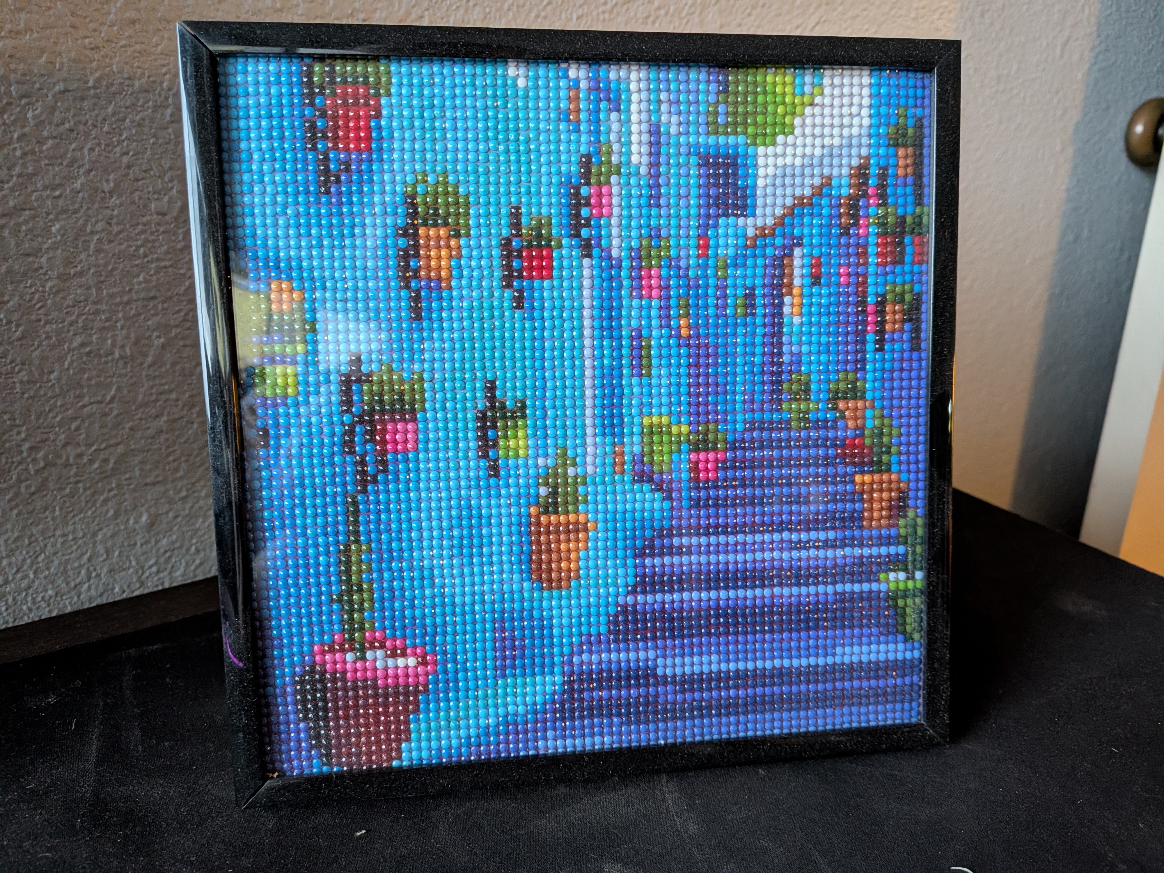 Homemade "diamond painting" artwork