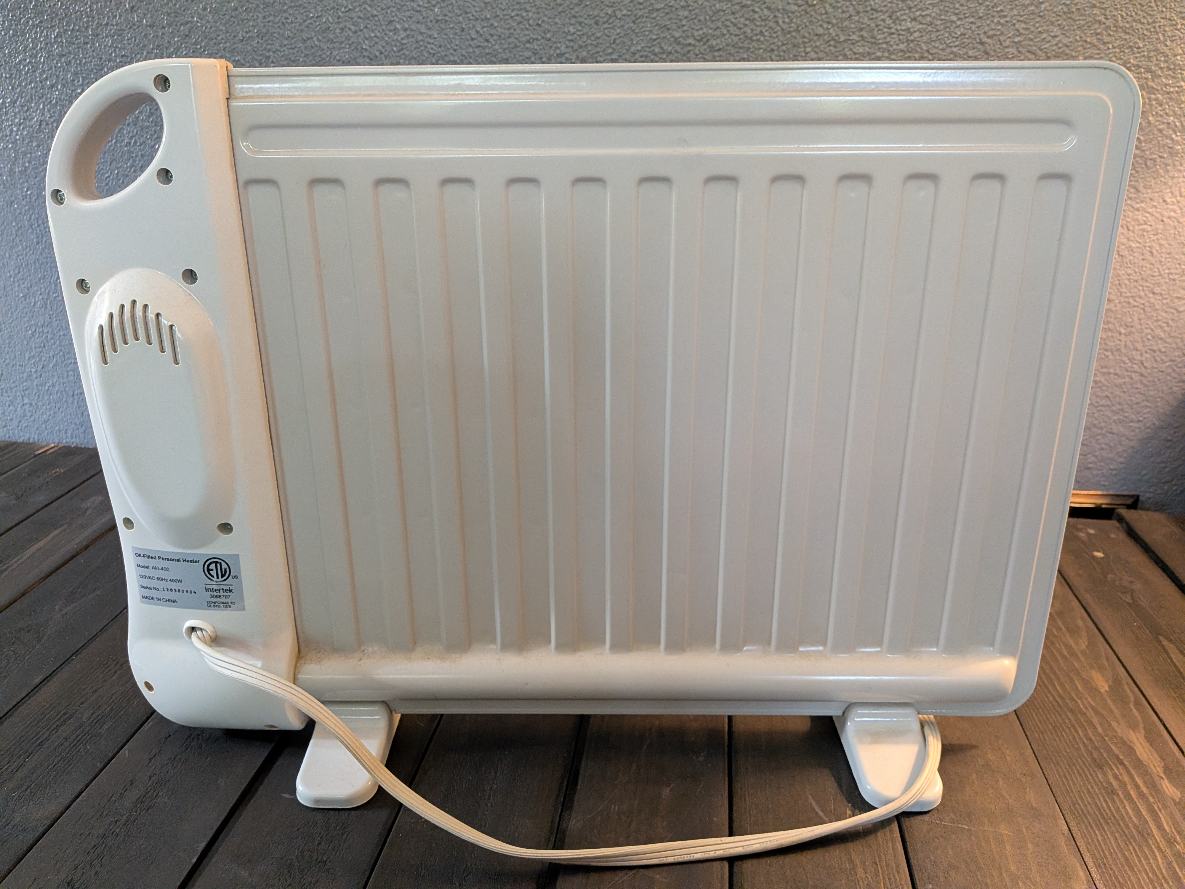 NewAir AH-400 Oil-Filled Under-Desk Space Heater