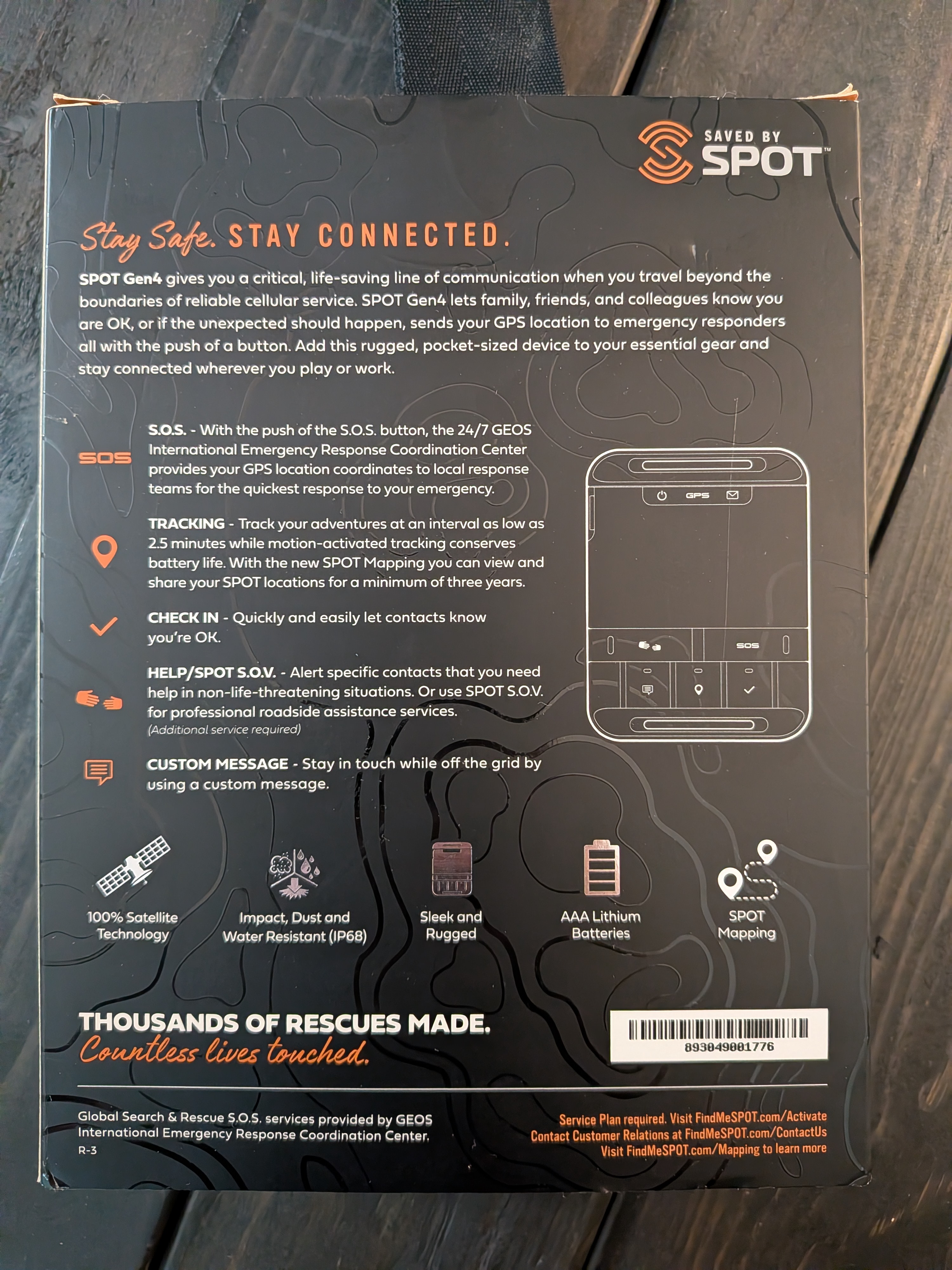 SPOT Gen4 Satellite GPS Messenger