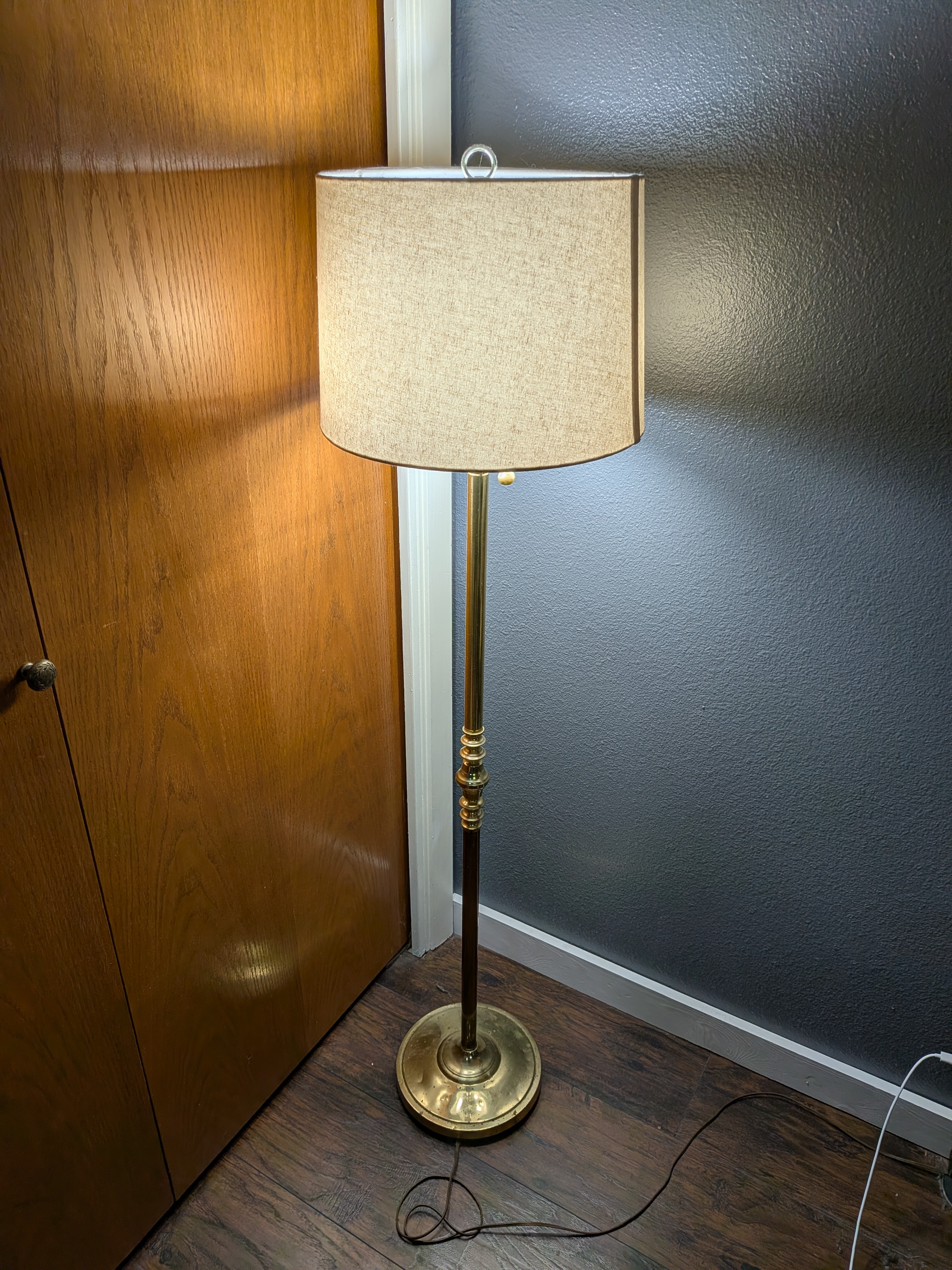 Vintage Brass Floor Lamp