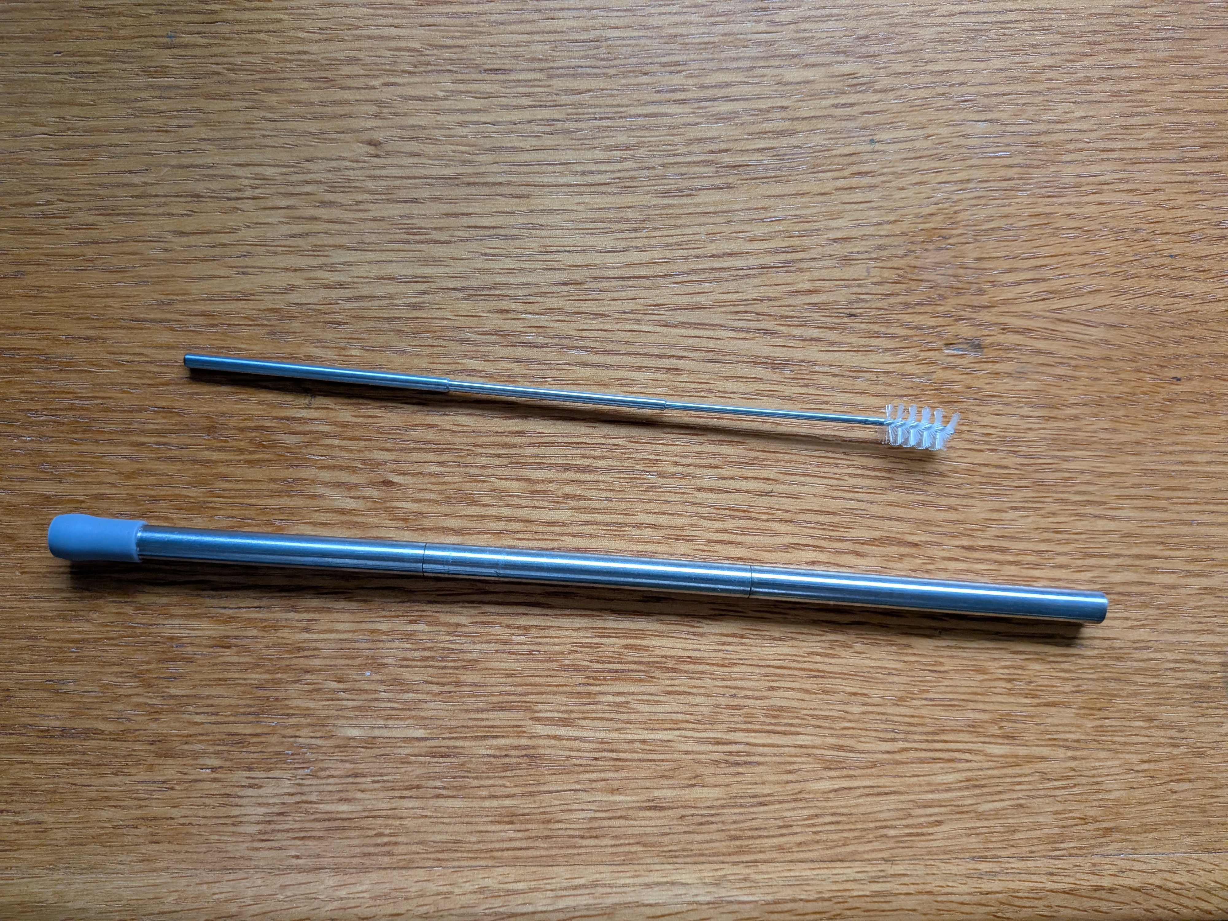 Collapsible Stainless Steel Straw with Case and Cleaning Brush