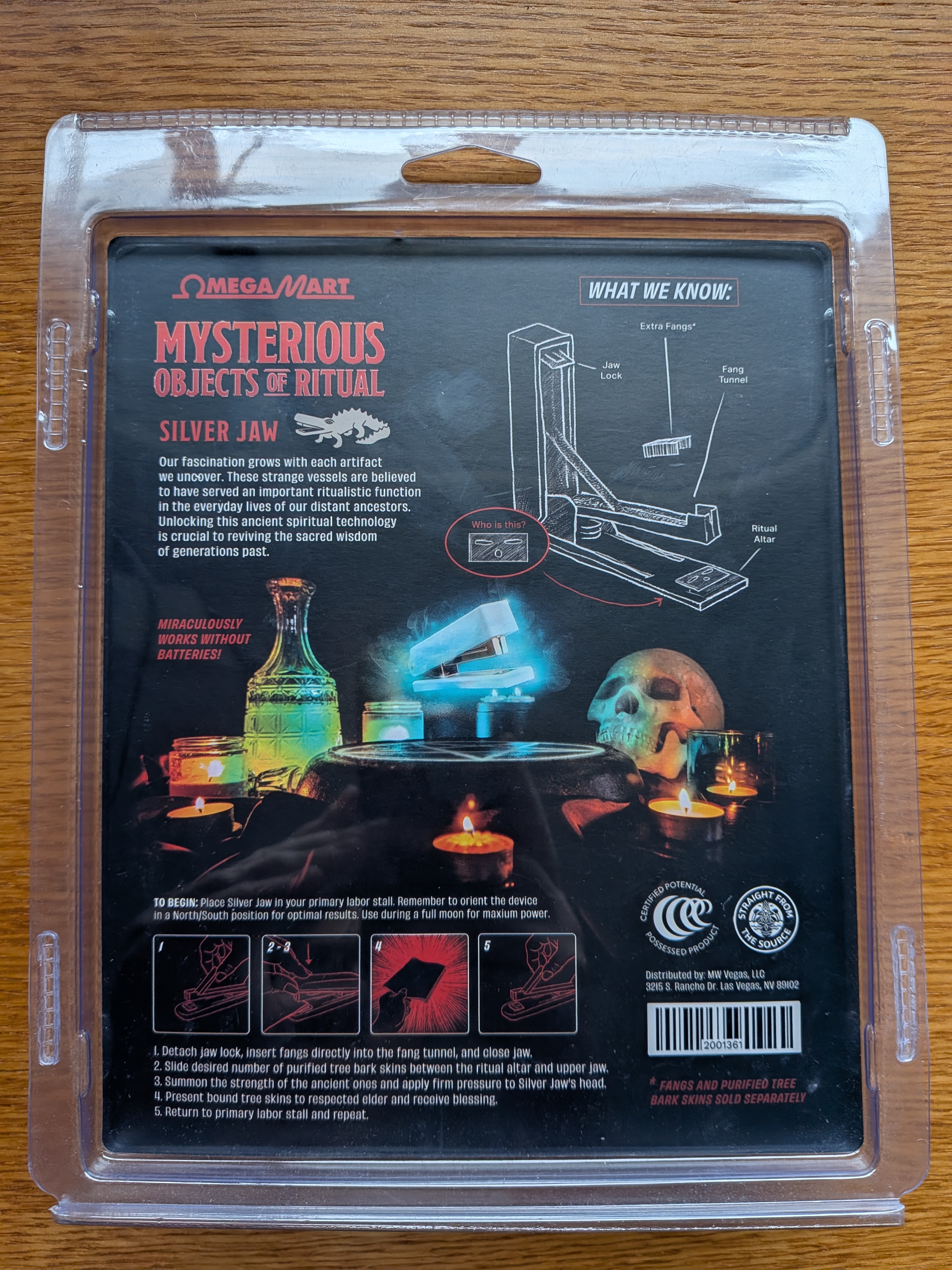 Meow Wolf Omega Mart "Silver Jaw" Stapler, Sealed in Original Packaging
