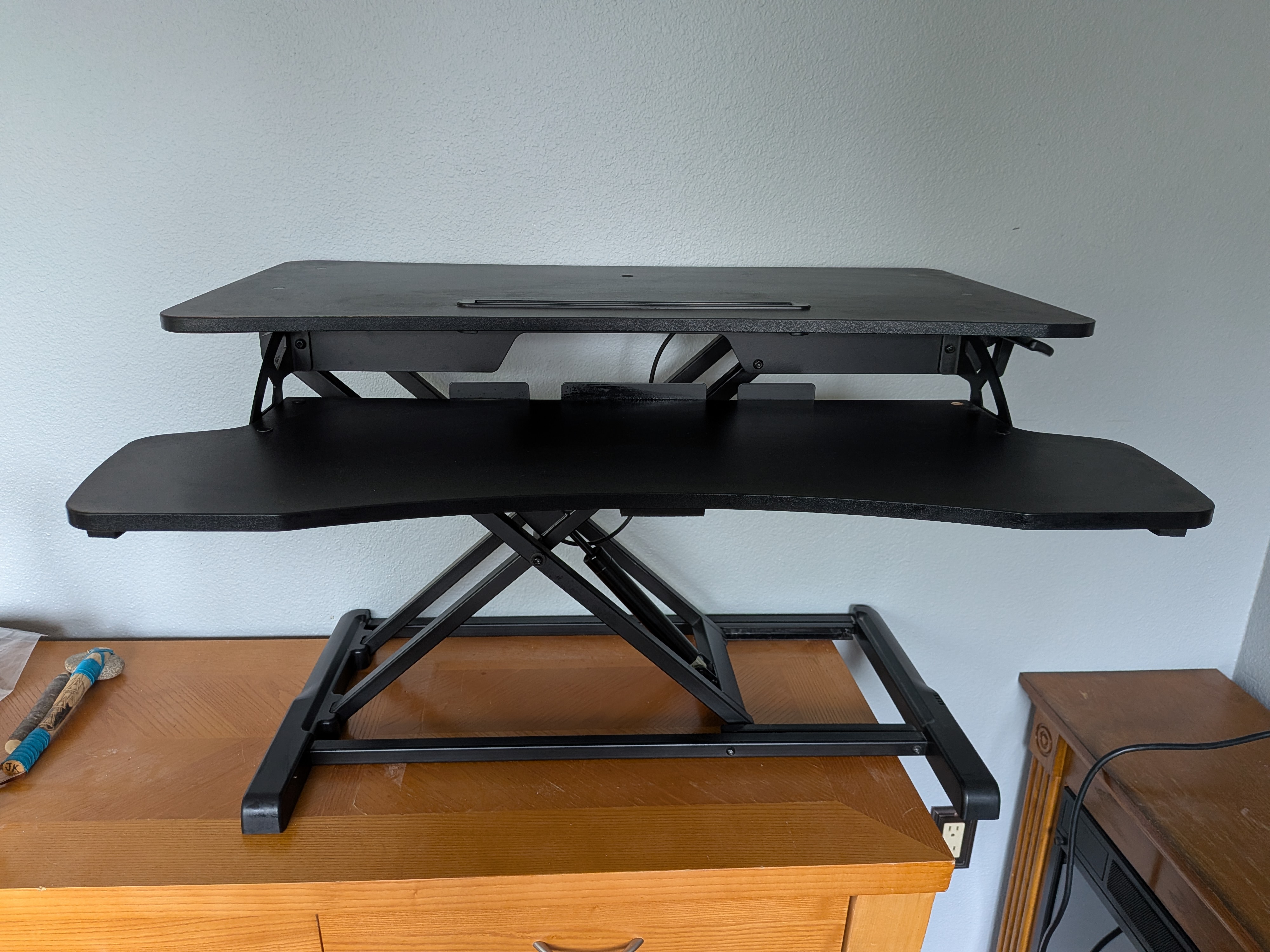 Sit-Stand Desk Converter with Keyboard Tray