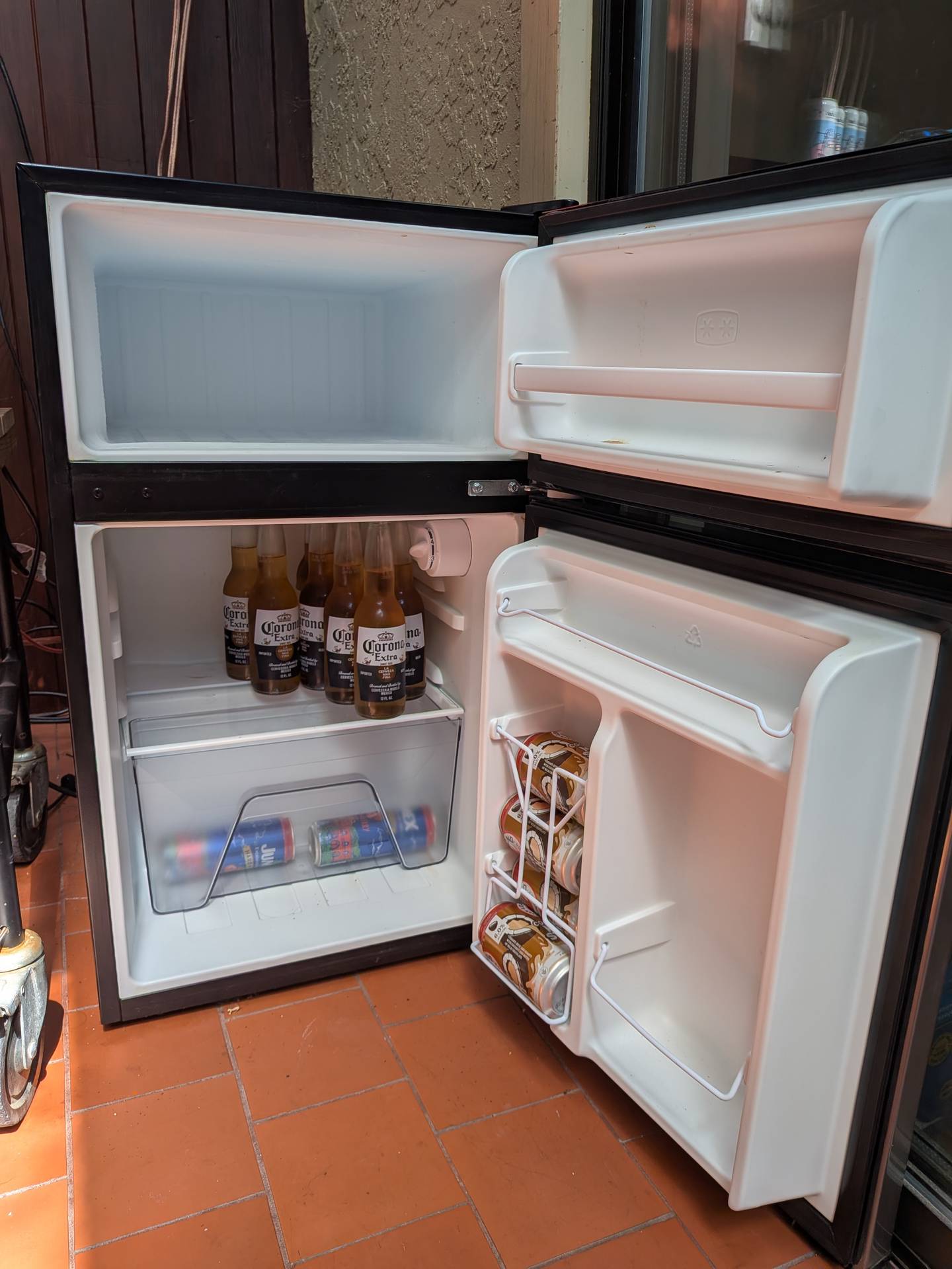 Whirlpool 3.1 Cu. Ft. Mini Fridge with Freezer, Stainless Look (Model WH31S1E)