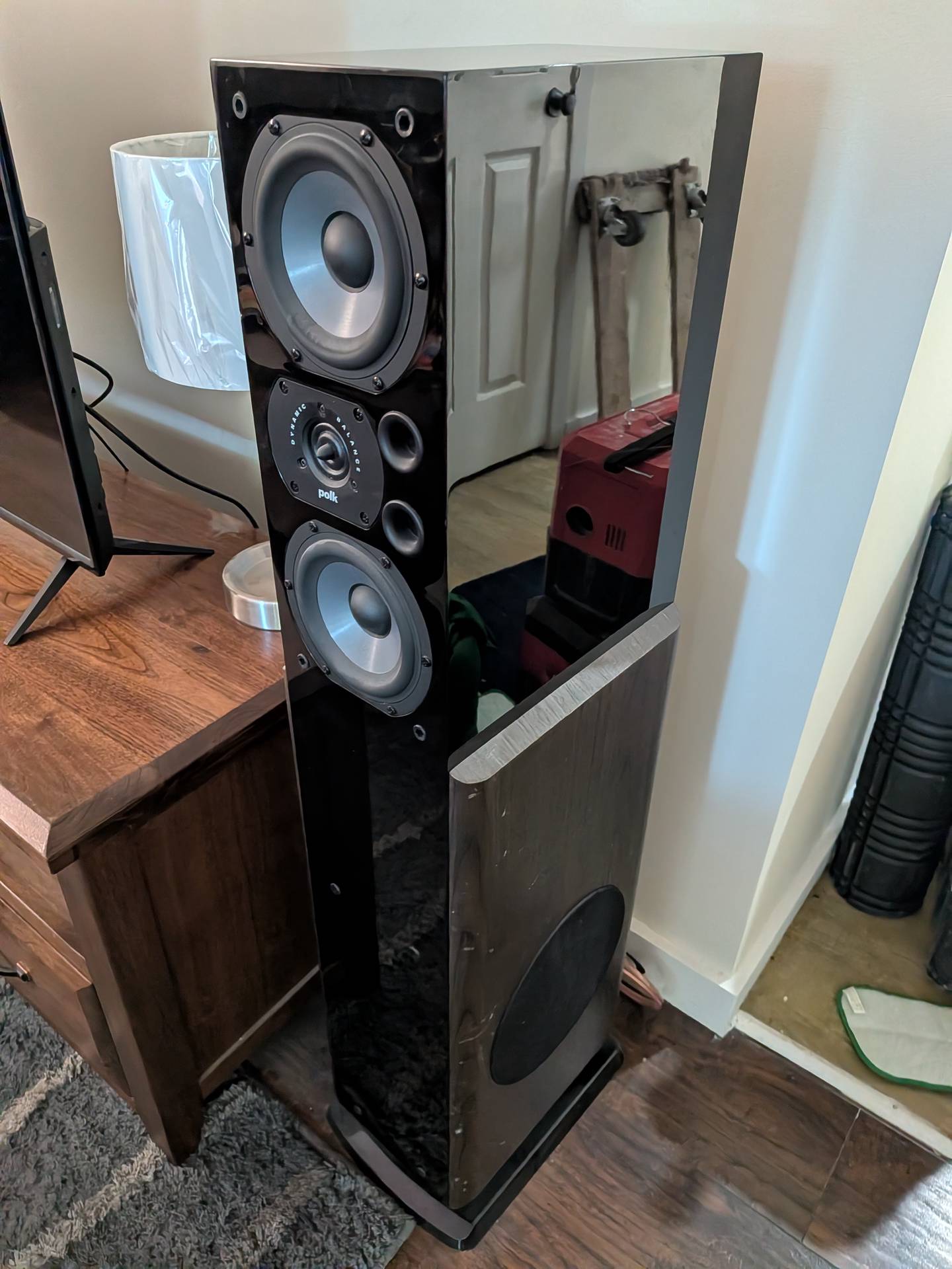 Polk Audio LSi15 Floorstanding Tower Speakers, Pair, Piano Black