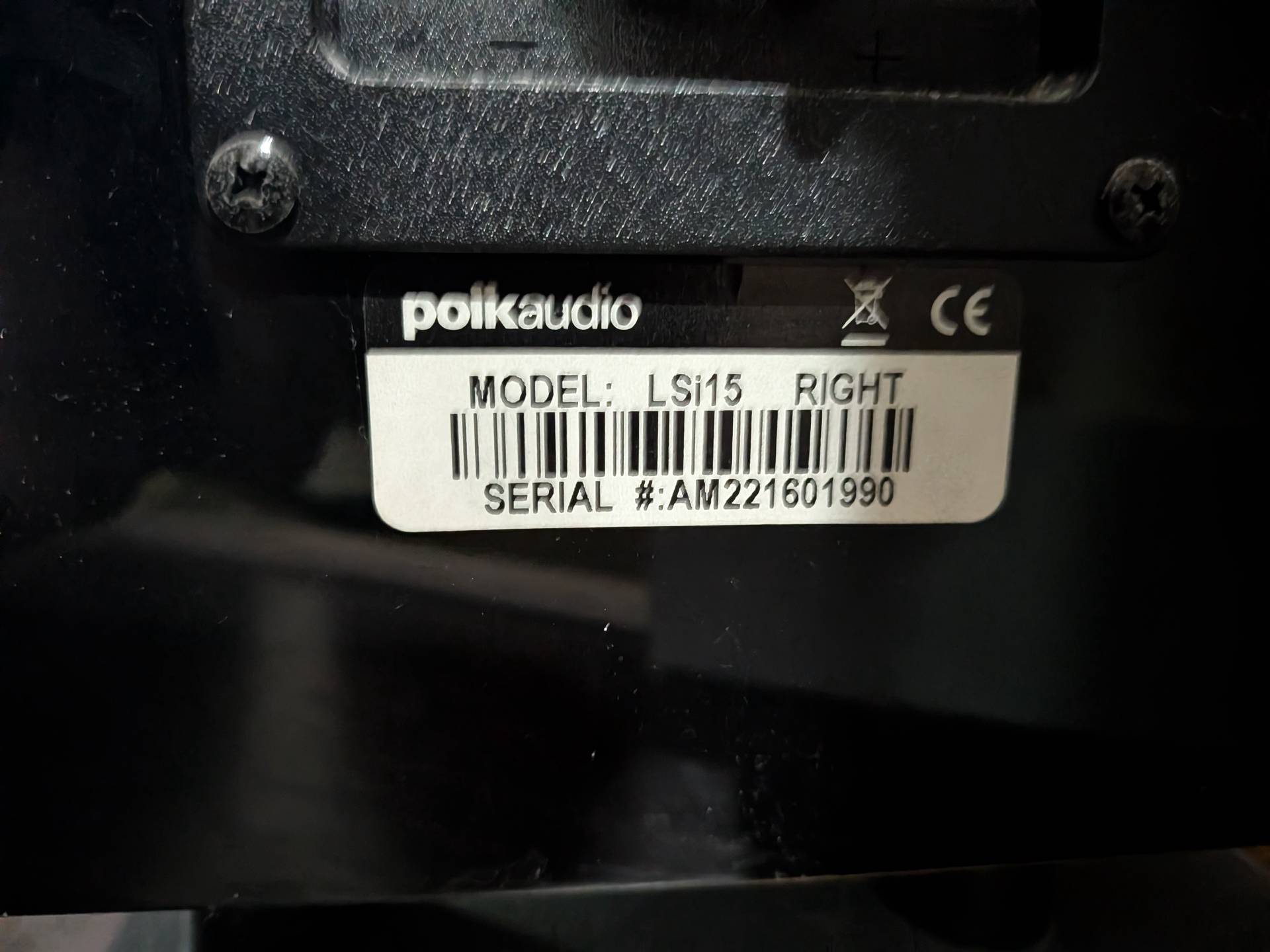 Polk Audio LSi15 Floorstanding Tower Speakers, Pair, Piano Black
